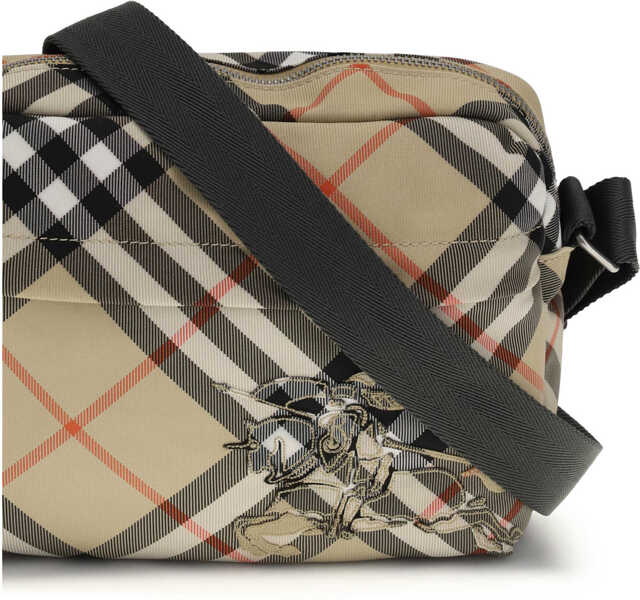 Genti de mana Burberry Small Check Shoulder Bag SAND Barbati (BM 19706660) 4