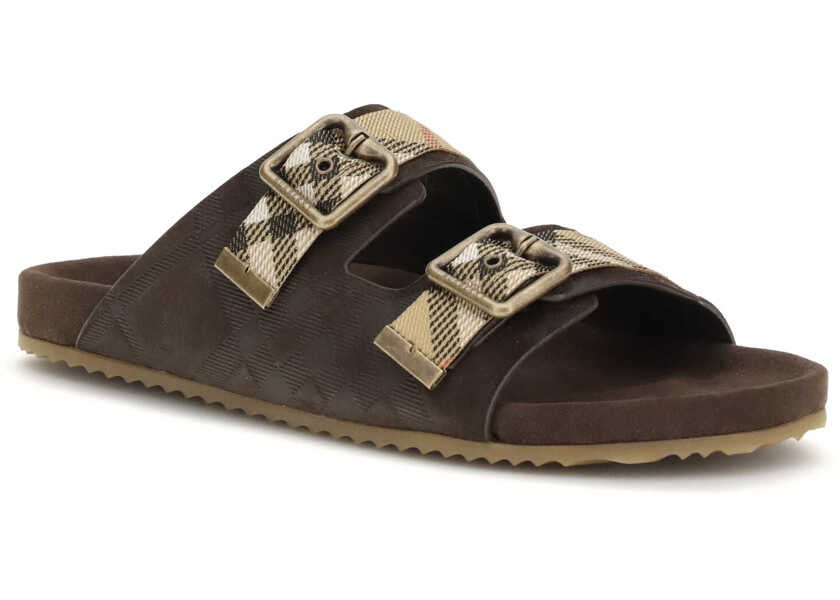 Sandale Burberry Check suede Urchin Sandals SNUG Barbati (BM 19706675) 2