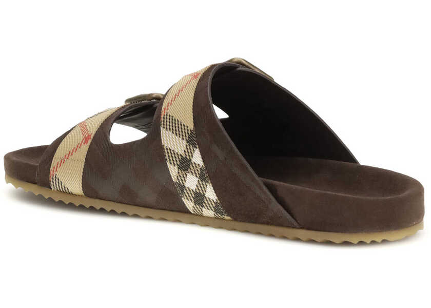 Sandale Burberry Check suede Urchin Sandals SNUG Barbati (BM 19706675) 3