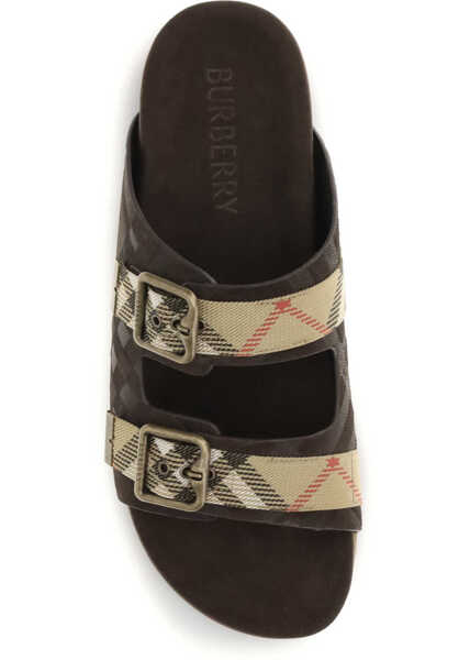 Sandale Burberry Check suede Urchin Sandals SNUG Barbati (BM 19706675) 4