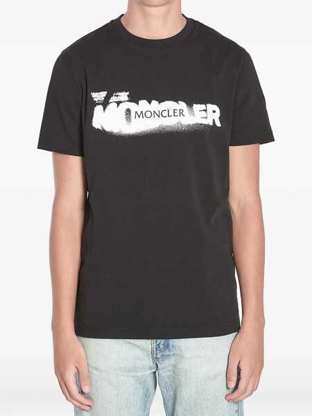 Tricouri Moncler Printed T-Shirt BLACK Barbati (BM 19706750) 2
