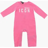 Body-uri Icon Cotton Romper Suit With Logo Femei