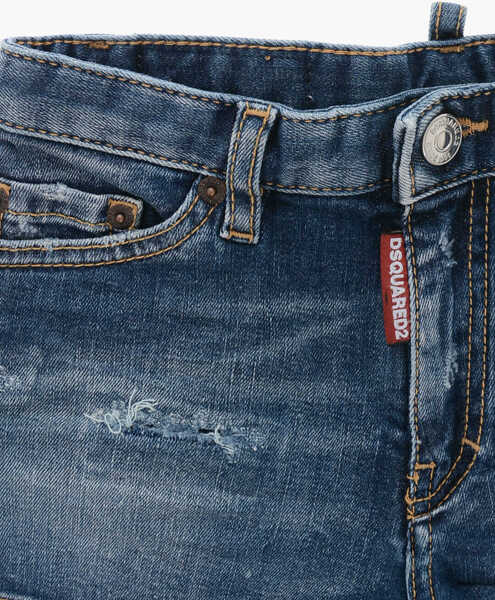 Pantaloni scurti DSQUARED2 Denim Shorts With Distressed Detail Blue Baieti (BM 19706801) 2