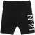 N&deg;21 Kids Stretch Cotton Biker Shorts With Printed Logo Black