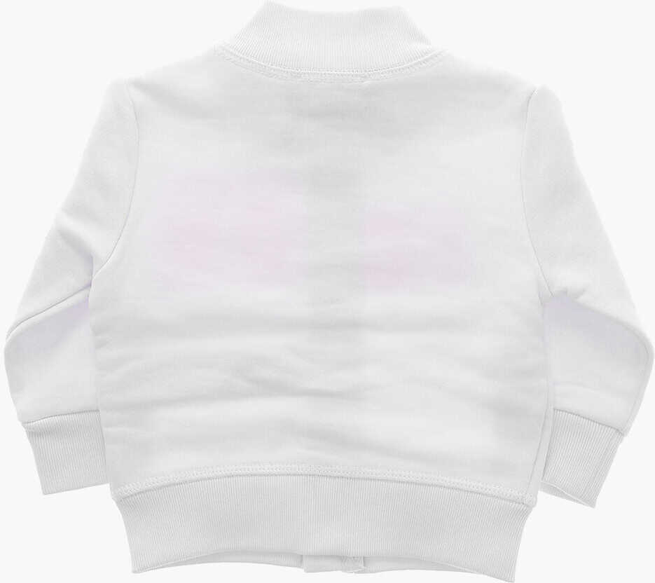 Bluze de trening DSQUARED2 Mock Neck Icon Sweatshirt With Front Zip White Baieti (BM 19706813) 3