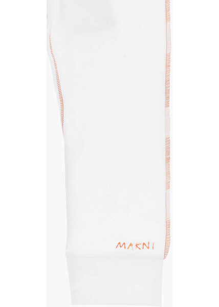 Colanti Marni Stretch Cotton Leggings With Visible Stitching White Fete (BM 19706828) 2