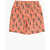 Marni Swim Shorts With All-Over Alien Print Orange