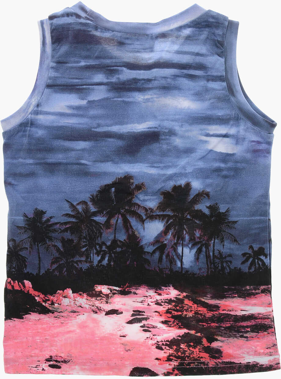 Bluze DSQUARED2 Printed Cotton Palm Tank Top Multicolor Baieti (BM 19706837) 3