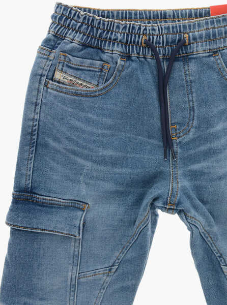 Blugi drepti Diesel Mid Washed Ursy Cargo Denims 13Cm Light Blue Baieti (BM 19706840) 2