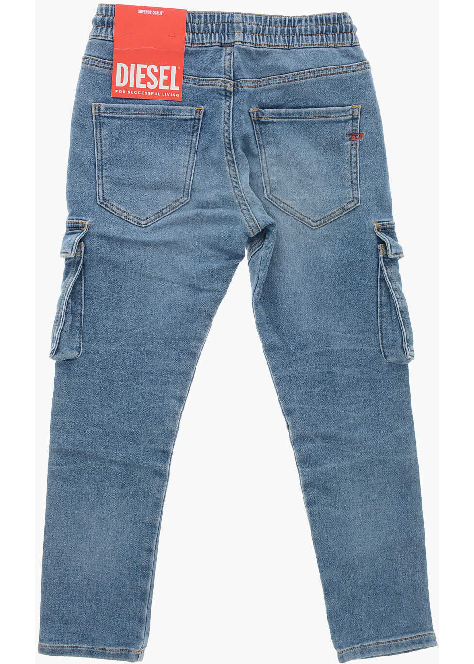 Blugi drepti Diesel Mid Washed Ursy Cargo Denims 13Cm Light Blue Baieti (BM 19706840) 3