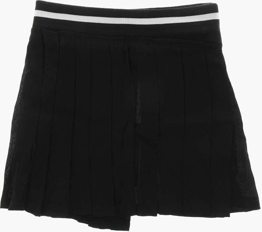Fuste N21 Kids Chiffon Pleated Skirt With Logoed Elastic Waistband Black Fete (BM 19706843) 3