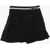 N&deg;21 Kids Chiffon Pleated Skirt With Logoed Elastic Waistband Black