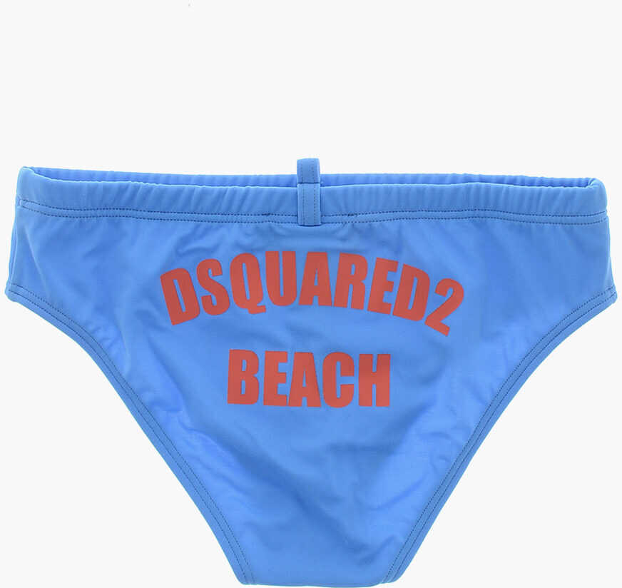 Chiloti DSQUARED2 Swimsuit Briefs With Printed Logo Light Blue Baieti (BM 19706849) 3