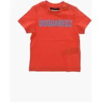 Tricouri Crew Neck Cotton T-Shirt With Printed Logo Baieti