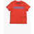 DSQUARED2 Crew Neck Cotton T-Shirt With Printed Logo Red
