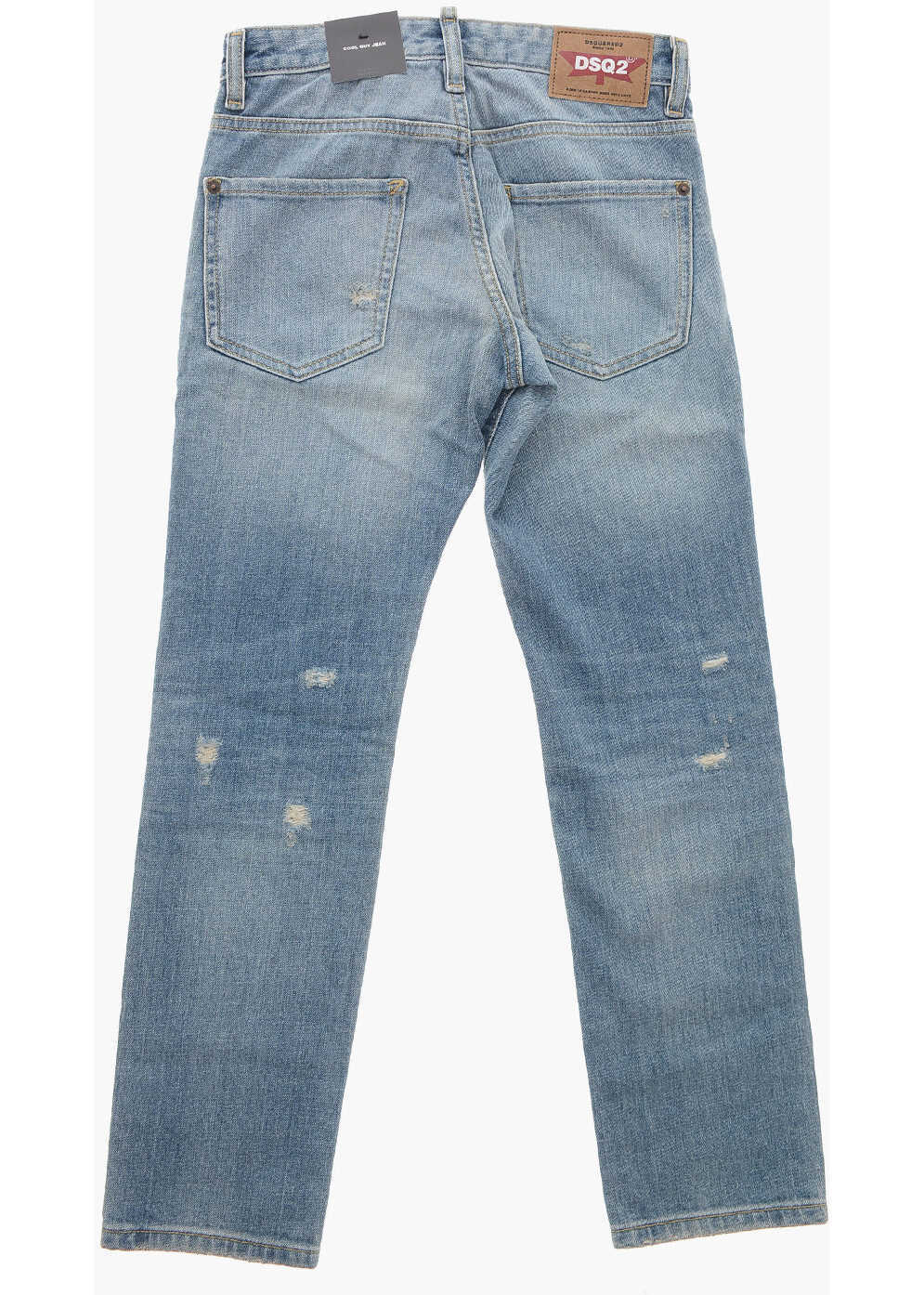 Blugi drepti DSQUARED2 Distressed Effect Cool Guy Jeans Blue Baieti (BM 19706858) 3
