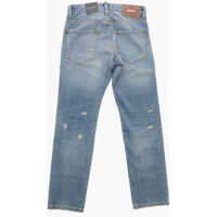 Blugi pentru Baieti - Blugi drepti DSQUARED2 Distressed Effect Cool Guy Jeans Blue Baieti (BM 19706858) - B-mall.ro