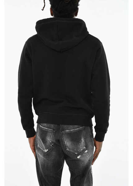Bluze de trening DSQUARED2 Cotton Hoodie With Logo Black Barbati (BM 19706861) 2