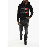 Bluze de trening DSQUARED2 pentru Barbati - Bluze de trening DSQUARED2 Cotton Hoodie With Logo Black Barbati (BM 19706861) - B-mall.ro