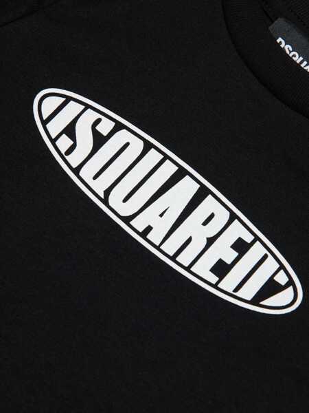 Tricouri DSQUARED2 Crew Neck Relax Cotton T-Shirt Black Baieti (BM 19706867) 3