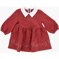 Rochii Long Sleeved Flared Dress With Embroidered Logo Fete