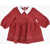Marni Long Sleeved Flared Dress With Embroidered Logo Red