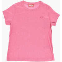 Tricouri Solid Color Tled Crew-Neck T-Shirt With Glitter Detailing Baieti
