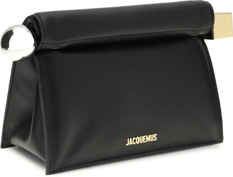 Genti plic JACQUEMUS Rond Carr Clutch Bag BLACK Femei (BM 19706963) 2