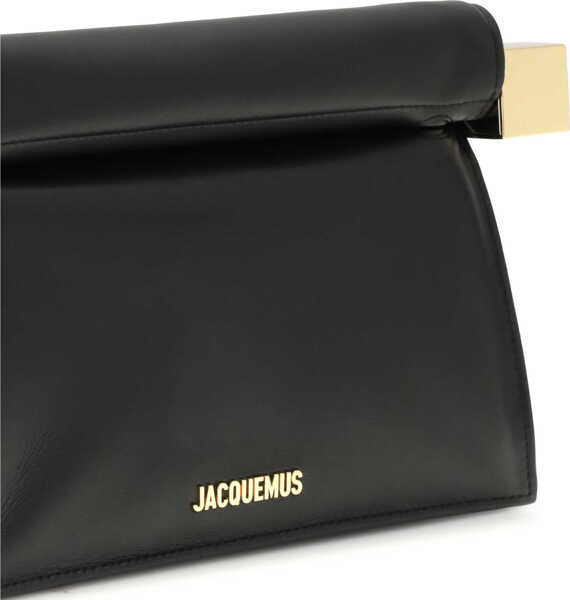 Genti plic JACQUEMUS Rond Carr Clutch Bag BLACK Femei (BM 19706963) 4