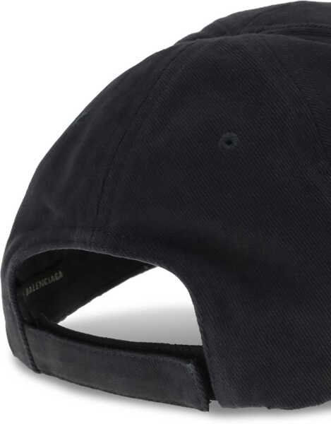 Sepci Balenciaga Masking Tape Baseball Hat FADED WASHED BLACK Barbati (BM 19706966) 3