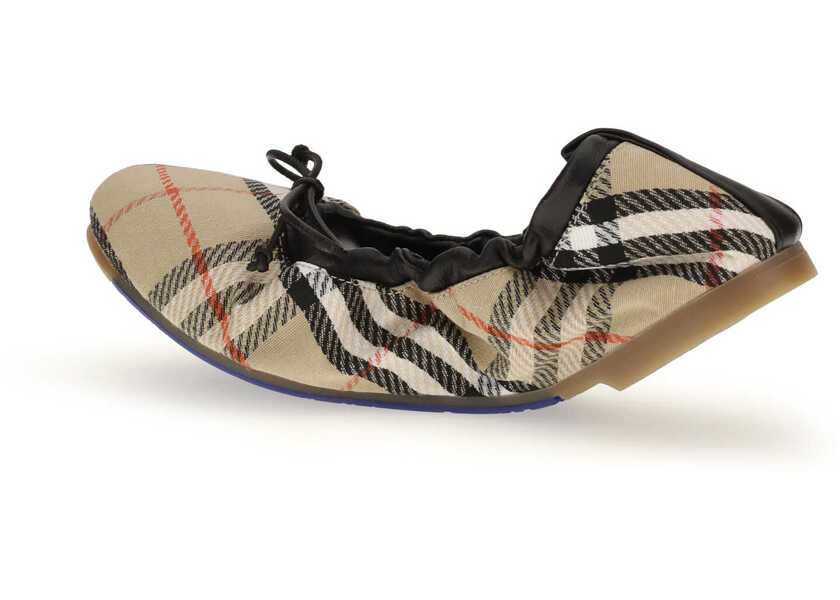 Balerini Burberry Fawn Check Ballerinas SAND IP CHECK Femei (BM 19706987) 3