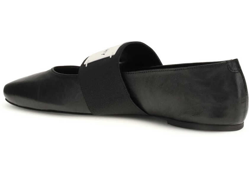 Balerini Givenchy Leather Sliced Square Ballerinas BLACK Femei (BM 19706990) 3