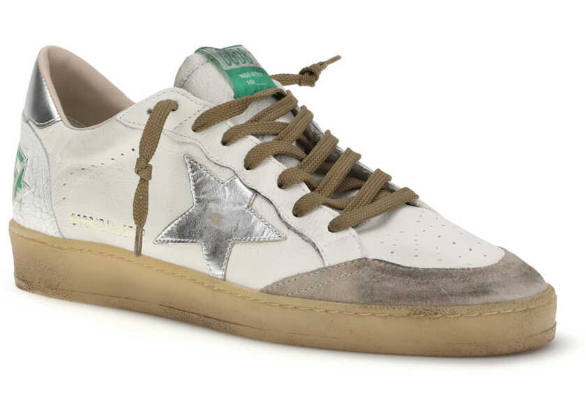 Sneakers Golden Goose Ballstar Sneakers WHITE/BEIGE/SILVER Barbati (BM 19707023) 2