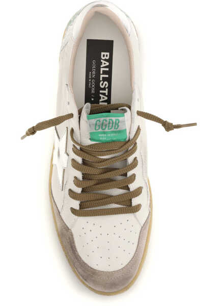 Sneakers Golden Goose Ballstar Sneakers WHITE/BEIGE/SILVER Barbati (BM 19707023) 4