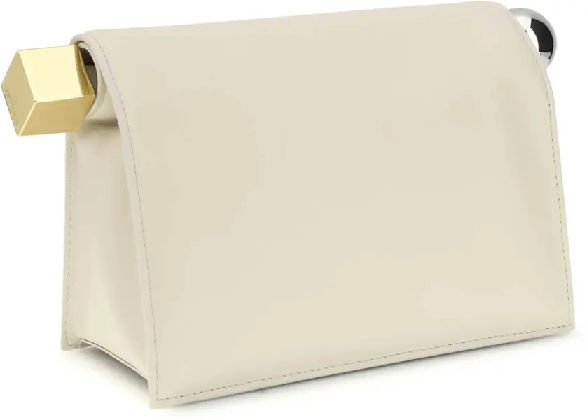 Genti plic JACQUEMUS Rond Carr Clutch Bag LIGHT IVORY Femei (BM 19707026) 3