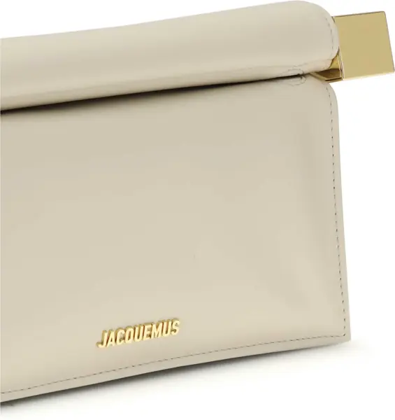 Genti plic JACQUEMUS Rond Carr Clutch Bag LIGHT IVORY Femei (BM 19707026) 4