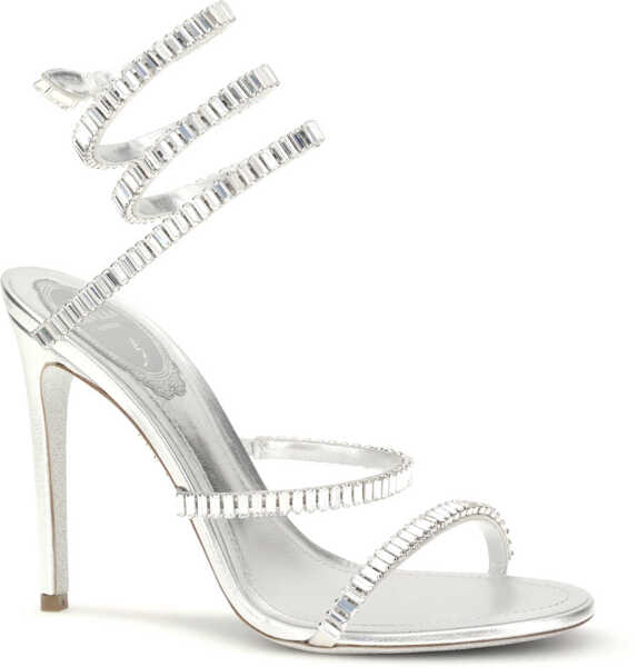 Sandale Rene Caovilla Rhinestone Sandals SILVER LAMB/CRYSTAL STRASS Femei (BM 19707044) 2