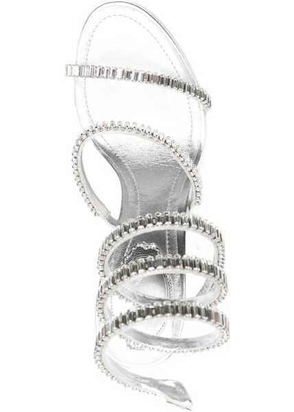 Sandale Rene Caovilla Rhinestone Sandals SILVER LAMB/CRYSTAL STRASS Femei (BM 19707044) 4