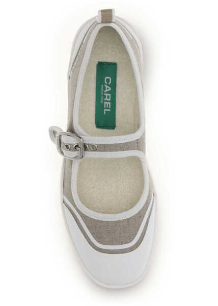Balerini CAREL PARIS Canvas Sport Ballerinas BEIGE Femei (BM 19707053) 4