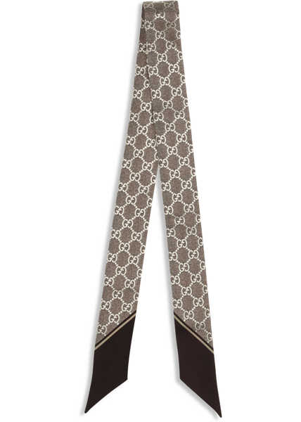 Esarfe Gucci Printed silk Scarf CAMEL/LIGHT BROWN Femei (BM 19707086) 2