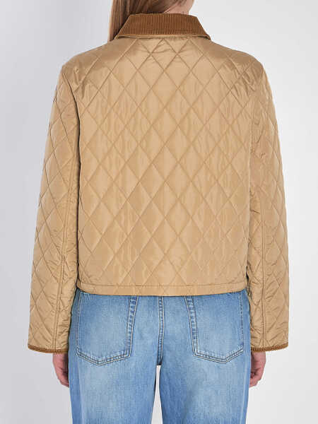 Bomber jacket Burberry Cropped Quilted Jacket BEIGE Femei (BM 19707158) 4