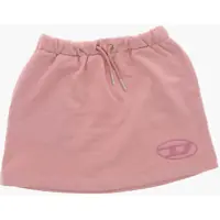 Fuste Drawstringed Grinar Jersey Skirt With Lurex Embroidery Fete