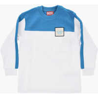 Tricouri Honeycomb Motif Two-Tone Timper Crew-Neck T-Shirt Baieti