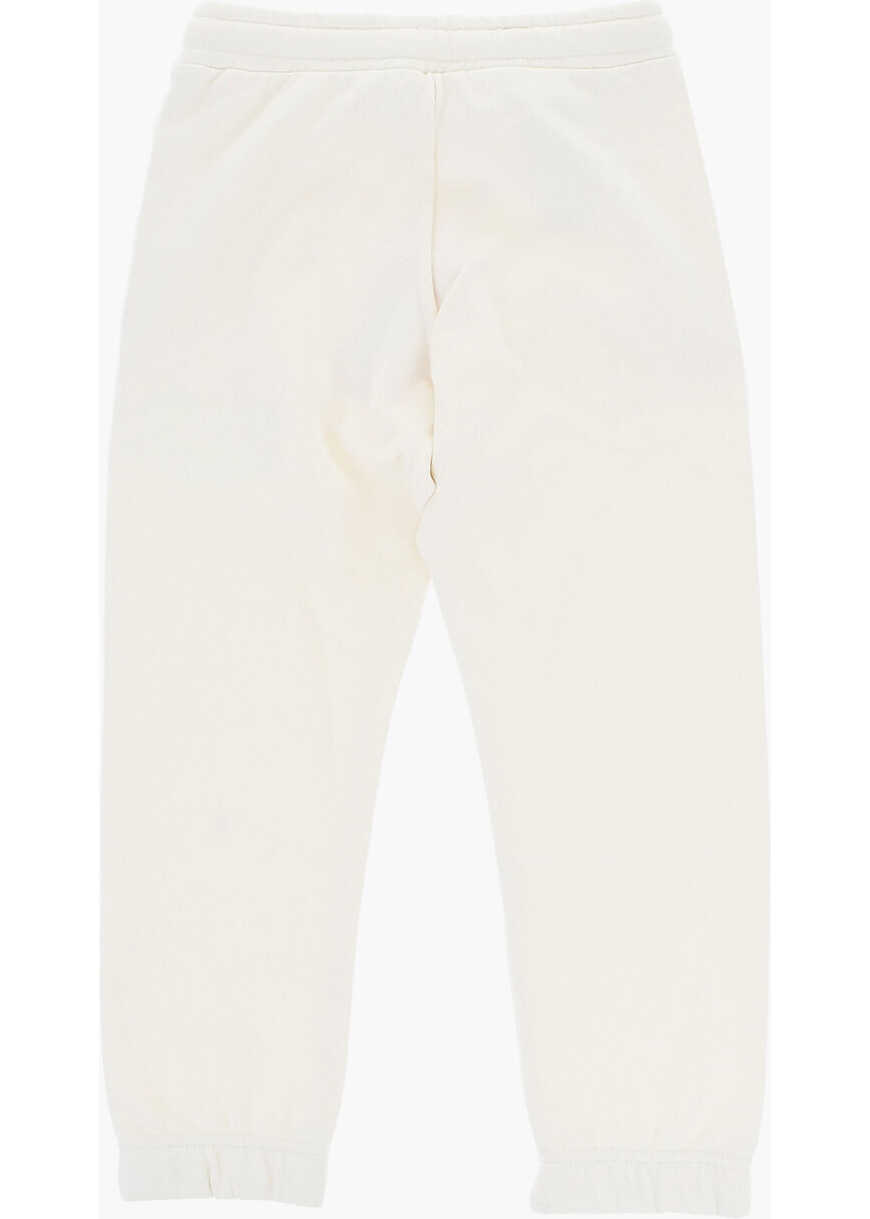 Pantaloni de trening Diesel Brushed Cotton Pbolong Joggers With Neon Logo White Baieti (BM 19707194) 3