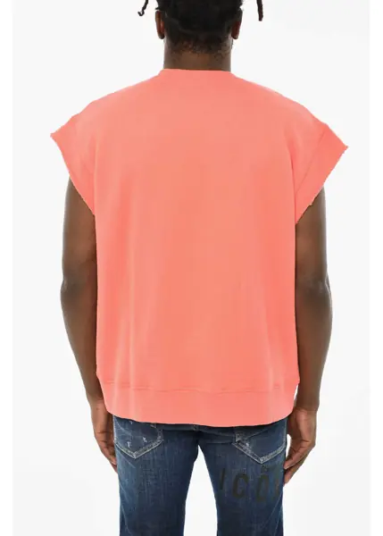 Tricouri DSQUARED2 Cotton Printed Tank Top Orange Barbati (BM 19707200) 2