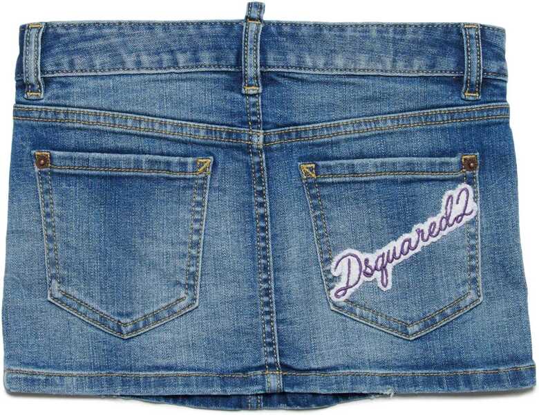 Fuste DSQUARED2 Denim Skirt With 4 Pockets Blue Fete (BM 19707203) 2