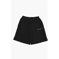 Pantaloni scurti Brushed Cotton Shorts With Contrasting Logo Baieti