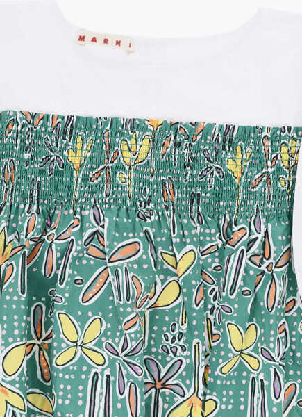 Bluze Marni Short-Sleeve Floral Patterned Blouse White Fete (BM 19707218) 2