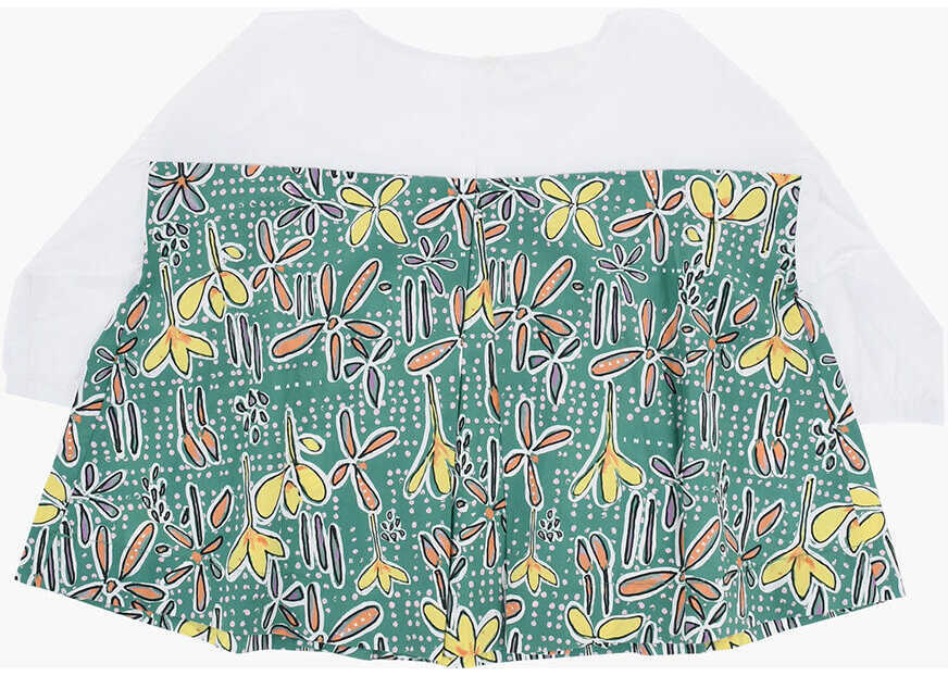 Bluze Marni Short-Sleeve Floral Patterned Blouse White Fete (BM 19707218) 3