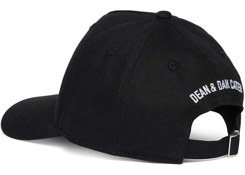 Caciuli DSQUARED2 Cotton Cap With Print Black Baieti (BM 19707227) 2